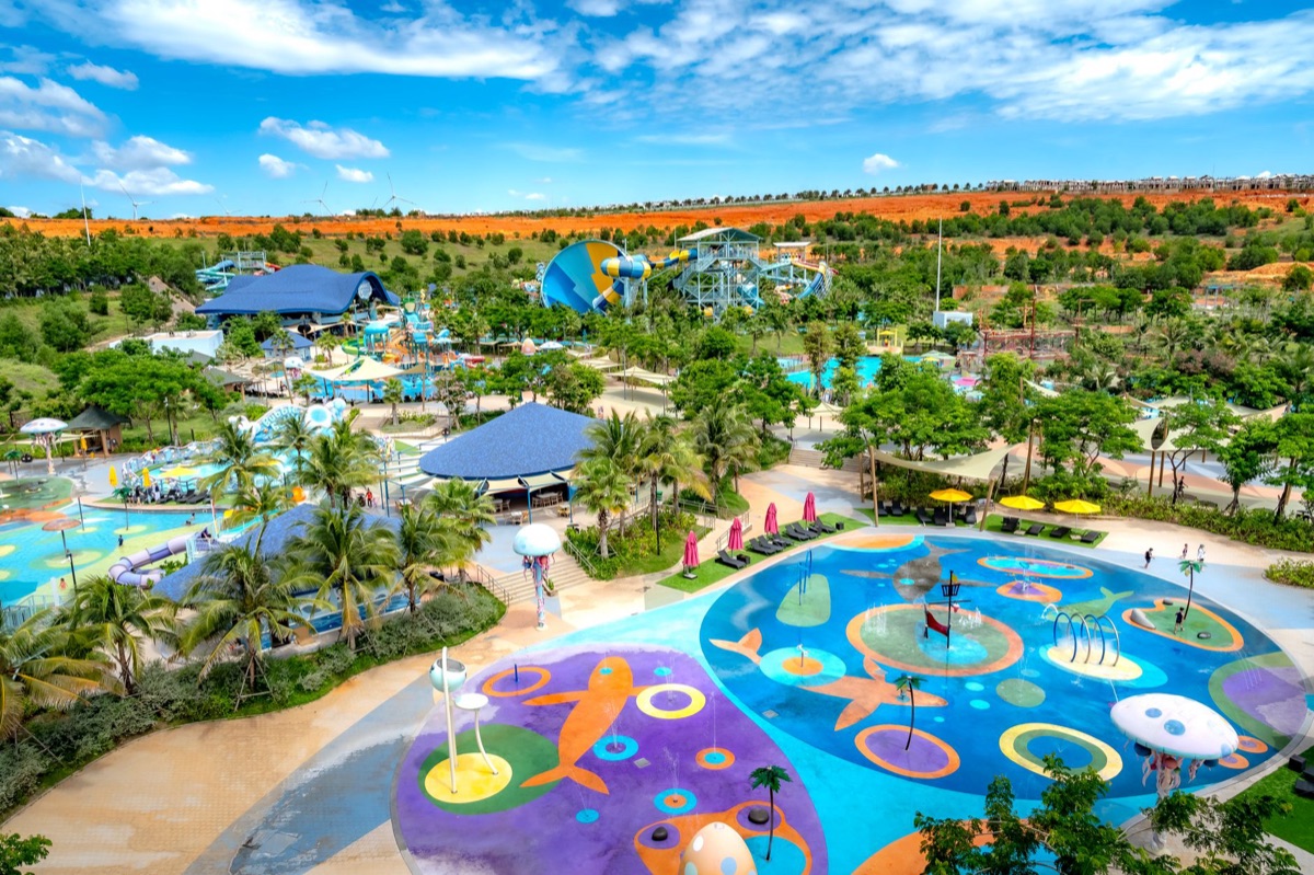 Famille à l'parc aquatique