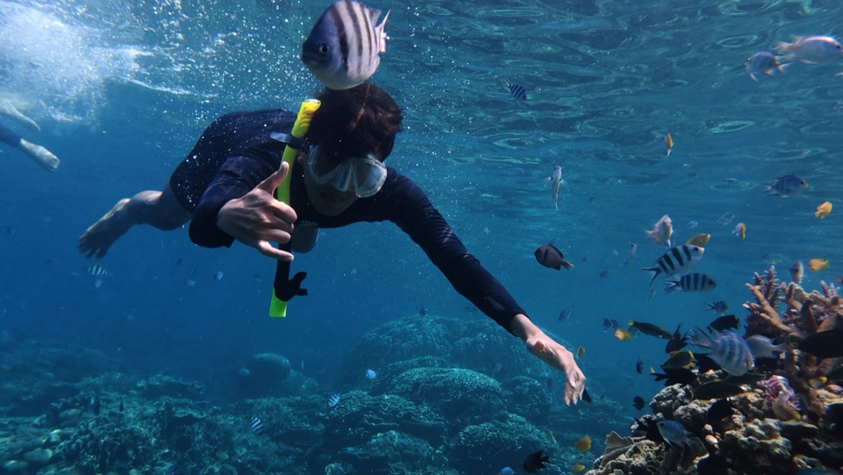 equipamento de snorkel