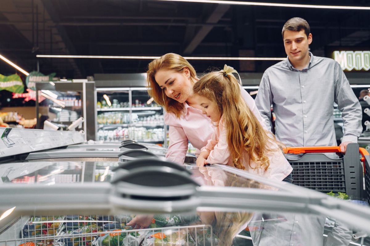 Family shopping at Kmart in Guam