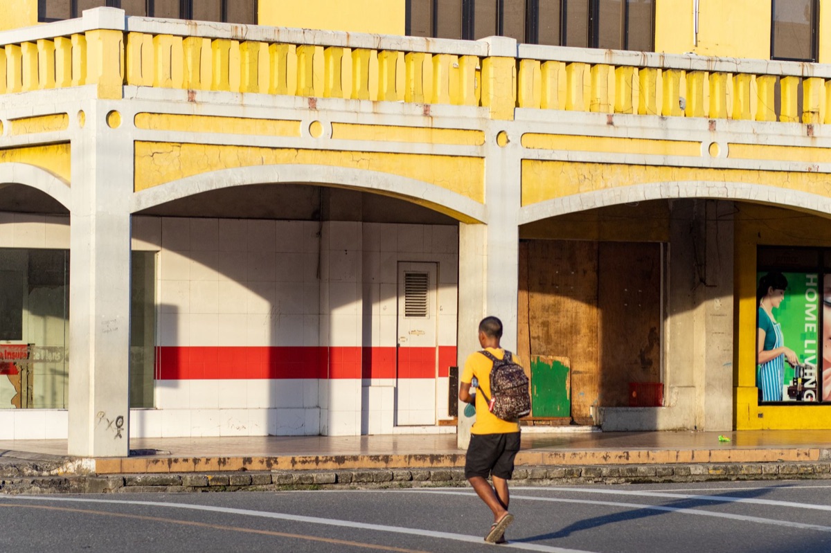 Downtown Guam streets with high density buildings