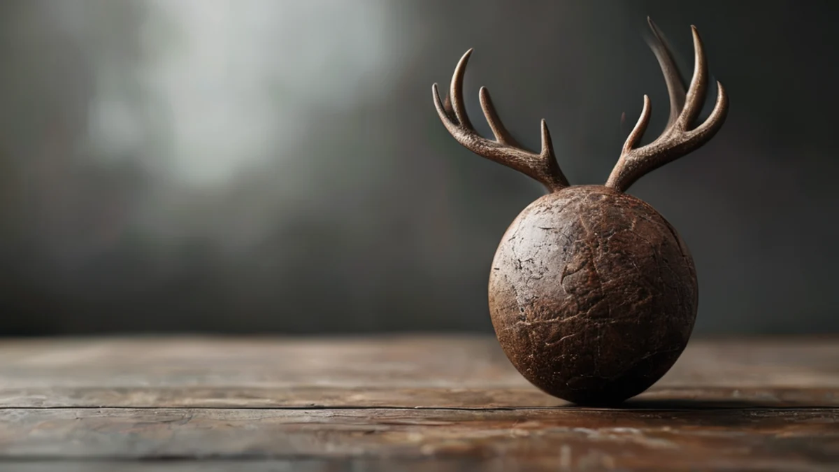 Una persona tiene in mano una grande pallina rotonda. Parece stare giocando con essa.