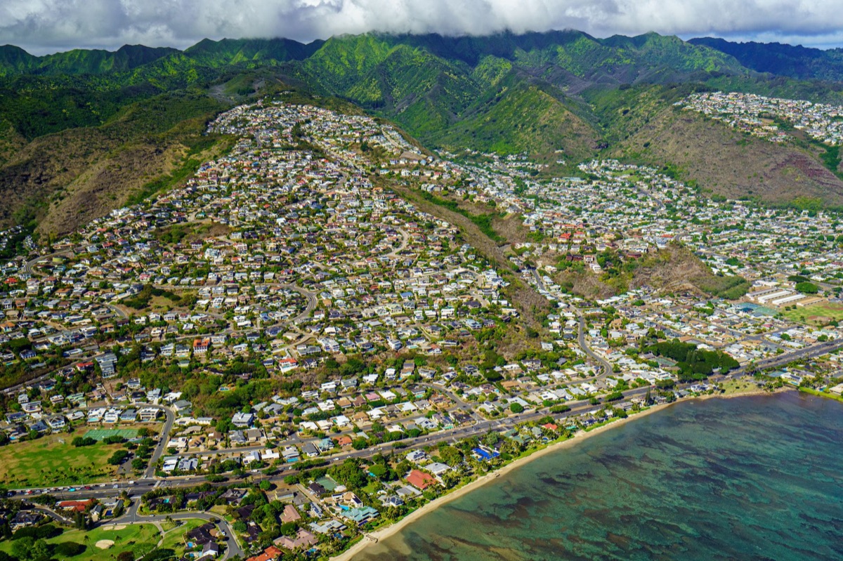 Mappa della distribuzione della popolazione di hawaii