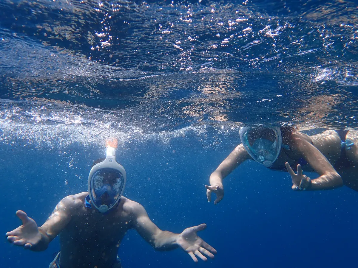 Enjoy a fun snorkeling adventure in the clear waters of the Mediterranean Sea.