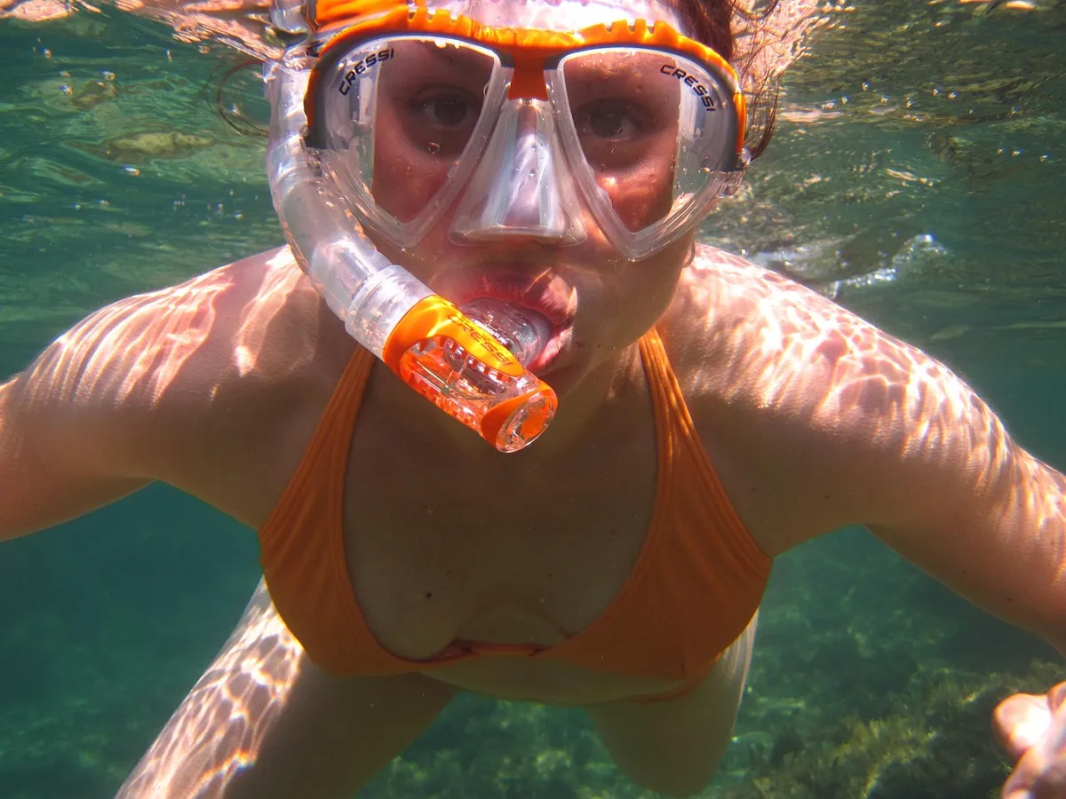 woman, dive, bikini, snorkeling, snorkel, goggles, snorkeling goggles, snorkeling mask, diver, diving, mask, ocean, sea, swimming, underwater, nature, water